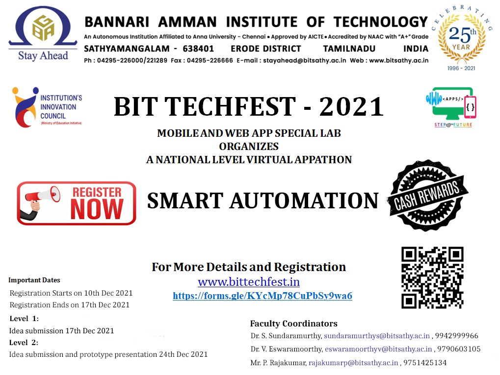 BIT TECHFEST - SMART AUTOMATION 2021